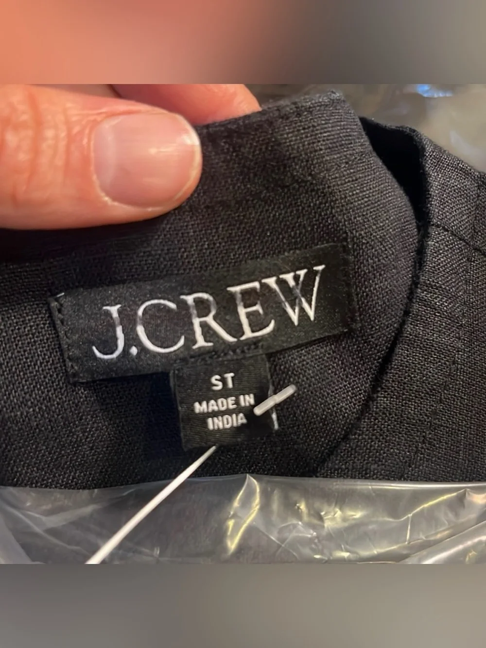 J.Crew Tall gathered popover dress in linen
